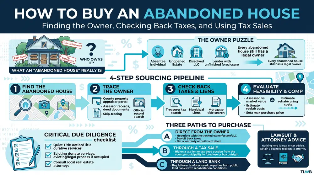 How to Buy an Abandoned House: Finding the Owner, Checking Back Taxes, and Using Tax Sales
