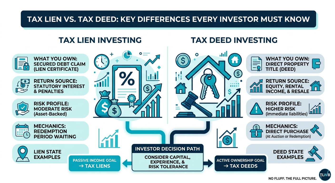 Tax Lien vs. Tax Deed: Key Differences Every Investor Must Know