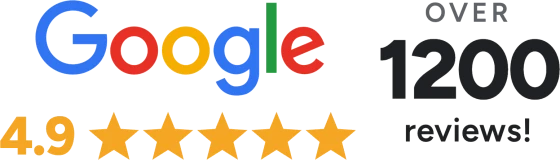 4.9 star rating from over 1,200 Google reviews